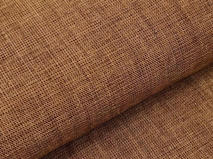 平和屋着物＊夏物　九寸名古屋帯　柿渋染　黒茶色　自然布　逸品　CABK1831tx