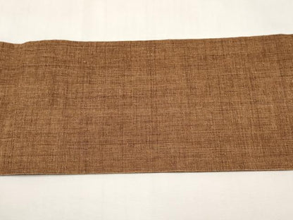 平和屋着物＊夏物　九寸名古屋帯　柿渋染　黒茶色　自然布　逸品　CABK1831tx