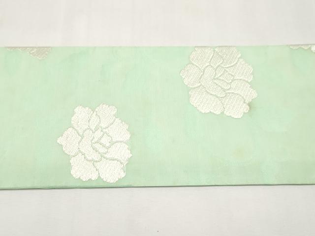 平和屋着物＊夏物　九寸名古屋帯　唐織　牡丹　正絹　逸品　CABK1839tx