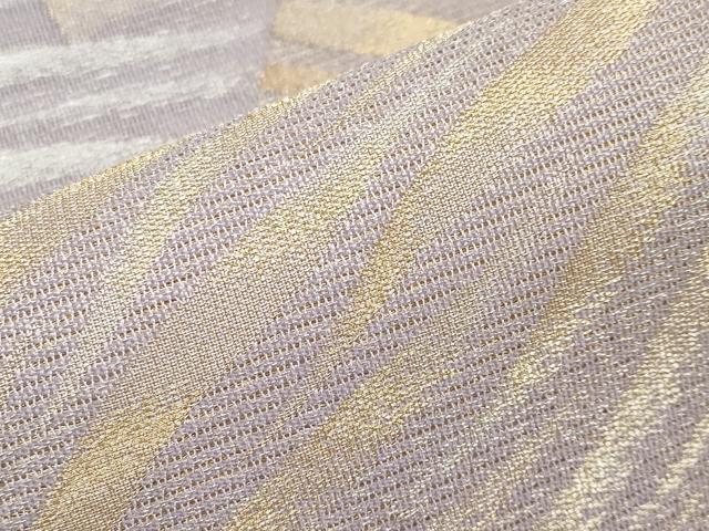 平和屋着物＊夏物　九寸開き名古屋帯　色紙重ね文　金銀糸　正絹　逸品　CABK1845tx
