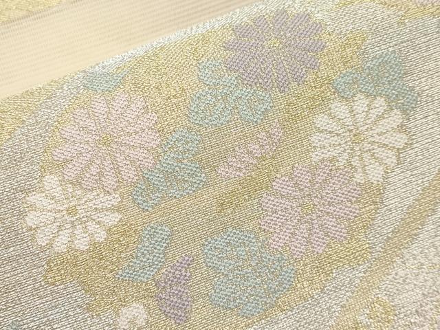 平和屋着物＊夏物　六通柄袋帯　花丸文　金銀糸　正絹　逸品　CABK1852tx