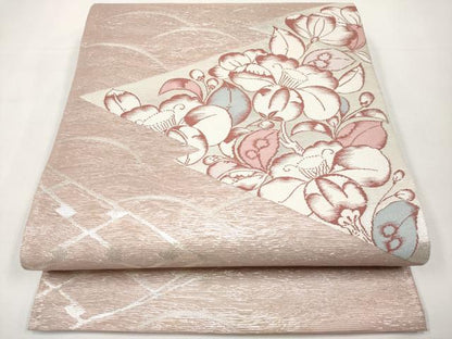 平和屋着物＊夏物　六通柄袋帯　辻が花　銀糸　正絹　逸品　CABK1860tx