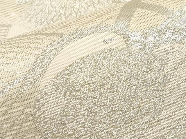 平和屋着物＊夏物　六通柄袋帯　鴛鴦　銀糸　正絹　逸品　CABK1862tx