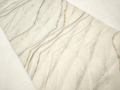 平和屋着物＊夏物　六通柄袋帯　霞文　正絹　逸品　CABK1864tx