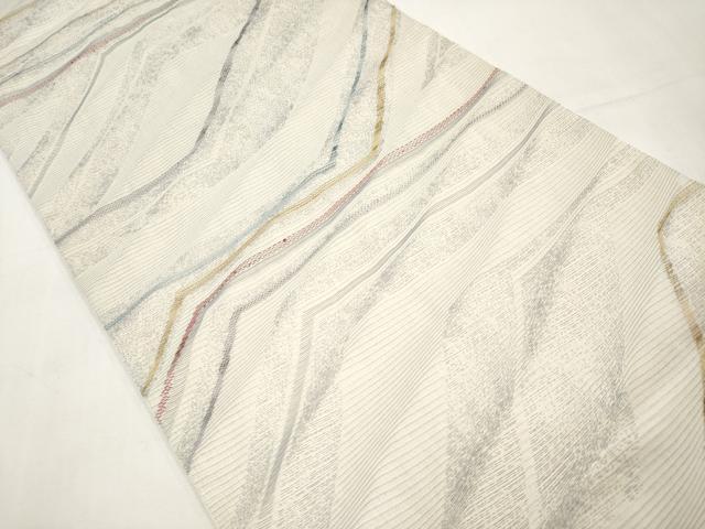 平和屋着物＊夏物　六通柄袋帯　霞文　正絹　逸品　CABK1864tx