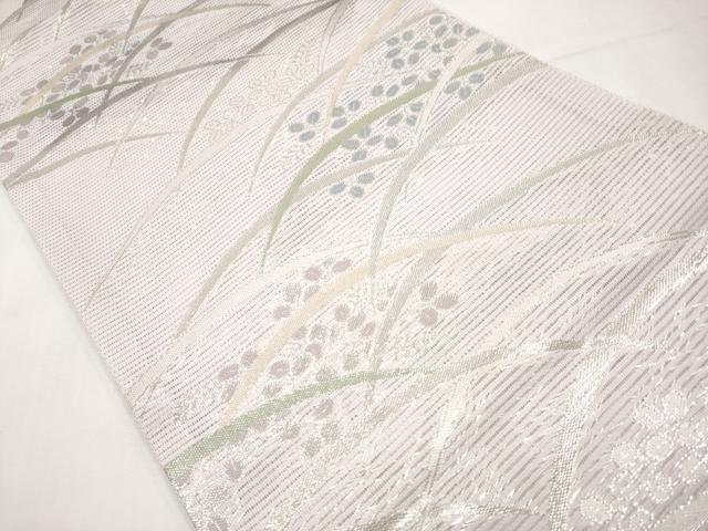 平和屋着物＊夏物　六通柄　京袋帯　芝草萩文　銀糸　CABK1870tx