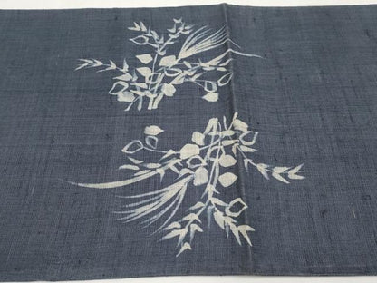 平和屋着物＊夏物　六通柄袋帯　作家物　ろうけつ染　枝葉文　麻　逸品　未使用　CABK1872tx
