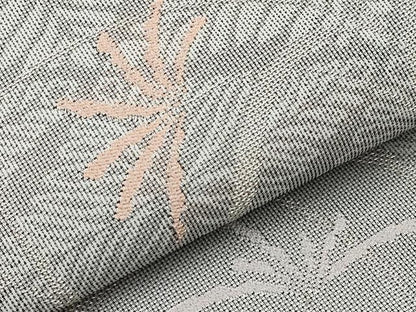 平和屋着物＊夏物　八寸名古屋帯　草花文　銀糸　CABK1875tx