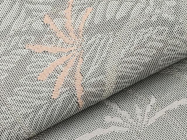 平和屋着物＊夏物　八寸名古屋帯　草花文　銀糸　CABK1875tx