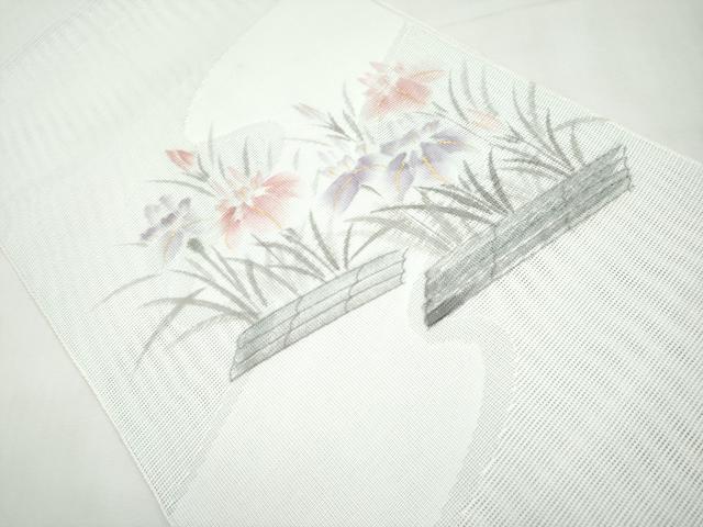 平和屋着物＊夏物　八寸名古屋帯　手描き　八ツ橋文　金彩　CABK1876tx