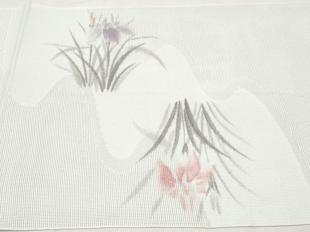 平和屋着物＊夏物　八寸名古屋帯　手描き　八ツ橋文　金彩　CABK1876tx