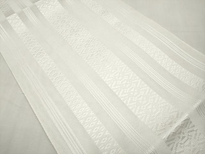 平和屋着物＊夏物　八寸名古屋帯　博多織　紗献上　白地　CABK1902tx