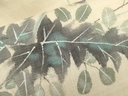 平和屋着物＊夏物　九寸名古屋帯　作家物　手描き　草花文　麻　逸品　CABK1909tx