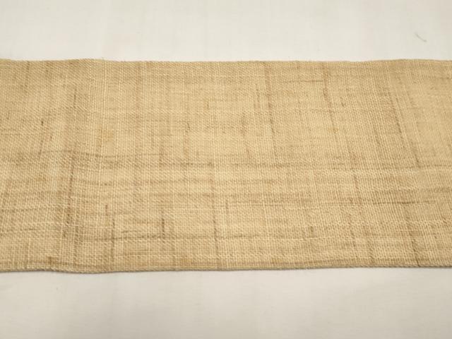 平和屋着物＊夏物　九寸名古屋帯　霞文　麻　逸品　CABK1919tx