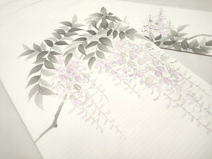 平和屋着物＊夏物　九寸名古屋帯　手描き　藤花房　CABK1922tx