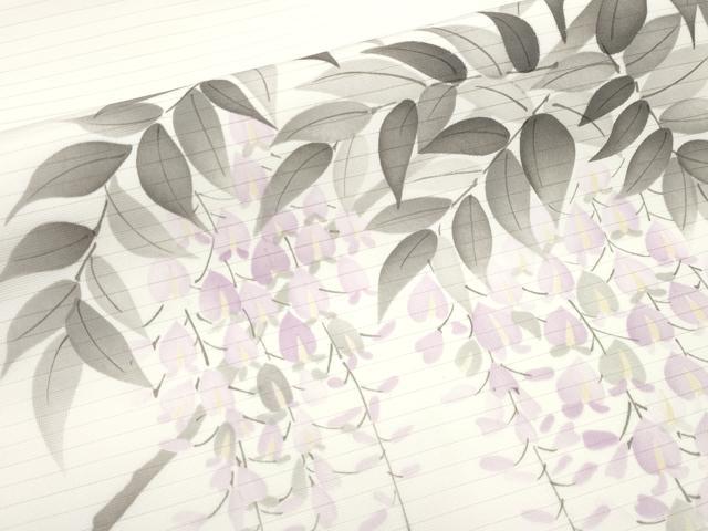 平和屋着物＊夏物　九寸名古屋帯　手描き　藤花房　CABK1922tx