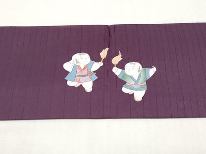 平和屋着物＊夏物　九寸名古屋帯　唐子　CABK1924tx