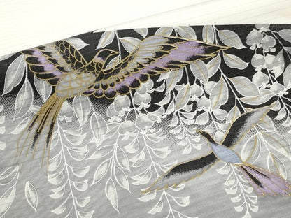 平和屋着物＊夏物　九寸名古屋帯　花鳥文　CABK1928tx