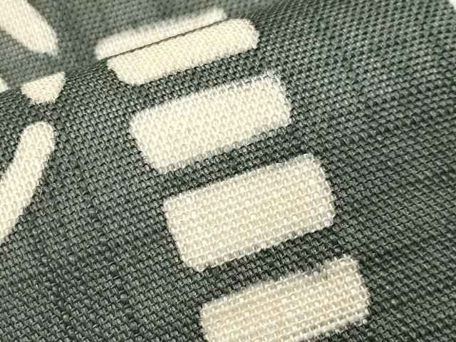 平和屋着物＊夏物　九寸名古屋帯　幾何学文様　麻　逸品　CABK1934tx