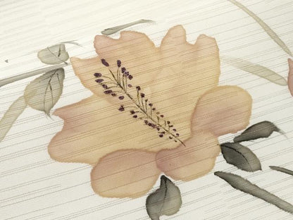 平和屋着物＊夏物　九寸名古屋帯　手描き　枝花文　CABK1940tx