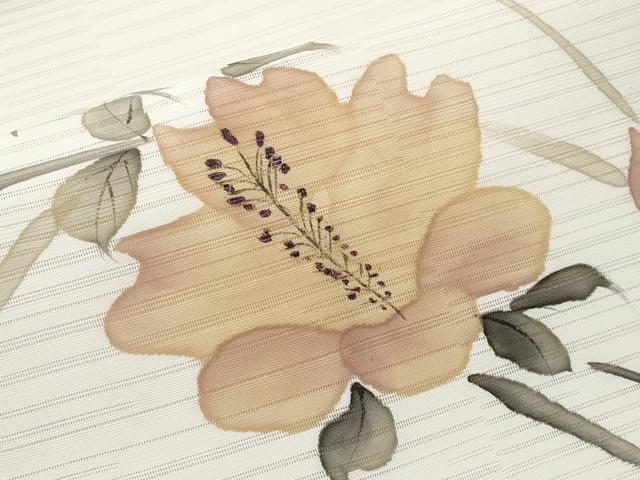 平和屋着物＊夏物　九寸名古屋帯　手描き　枝花文　CABK1940tx