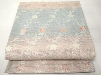平和屋着物＊夏物　六通柄　京袋帯　花繋ぎ　銀糸　CABK1941tx