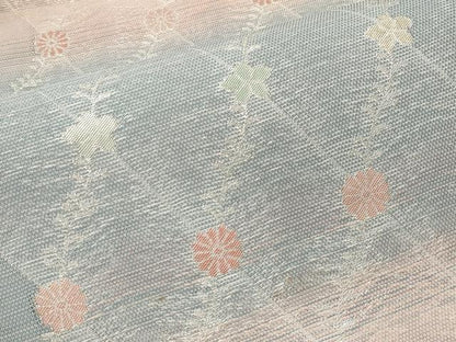 平和屋着物＊夏物　六通柄　京袋帯　花繋ぎ　銀糸　CABK1941tx
