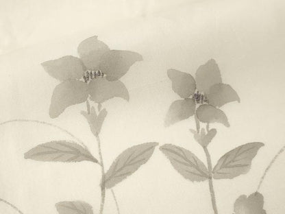 平和屋着物＊夏物　中国三大刺繍　相良刺繍　九寸名古屋帯　手描き　草花文　正絹　逸品　CABK1944tx