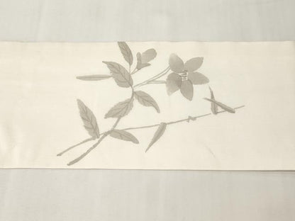 平和屋着物＊夏物　中国三大刺繍　相良刺繍　九寸名古屋帯　手描き　草花文　正絹　逸品　CABK1944tx