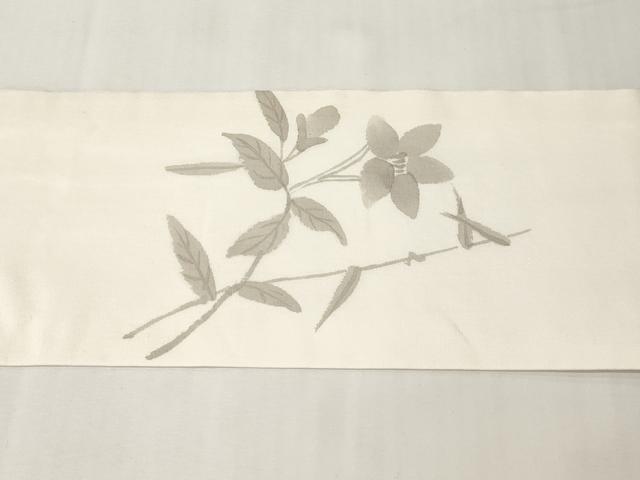 平和屋着物＊夏物　中国三大刺繍　相良刺繍　九寸名古屋帯　手描き　草花文　正絹　逸品　CABK1944tx