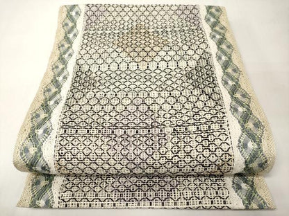 平和屋着物＊夏物　八寸名古屋帯　羅　菱間道　正絹　逸品　CABK1945tx