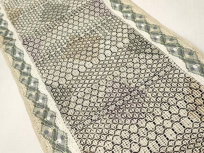 平和屋着物＊夏物　八寸名古屋帯　羅　菱間道　正絹　逸品　CABK1945tx