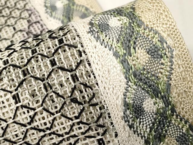 平和屋着物＊夏物　八寸名古屋帯　羅　菱間道　正絹　逸品　CABK1945tx