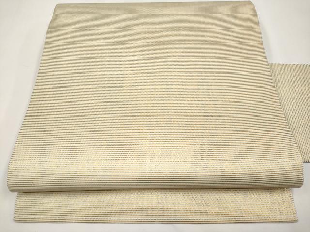 平和屋着物＊夏物　九寸名古屋帯　霞文　金糸　正絹　逸品　未使用　CABK1947tx