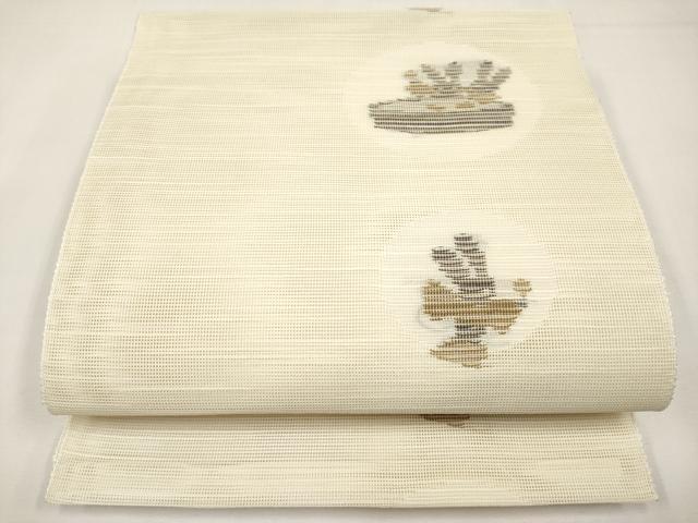 平和屋着物＊夏物　八寸名古屋帯　兎　CABK1949tx