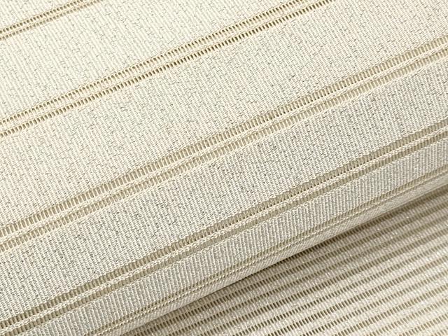 平和屋着物＊夏物　八寸名古屋帯　絽綴れ　横段文　銀糸　正絹　逸品　未使用　CABK1952tx