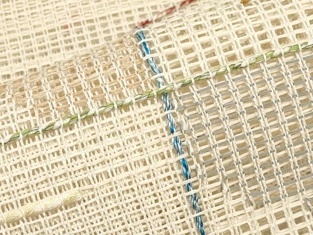 平和屋着物＊夏物　八寸名古屋帯　羅　抽象文　正絹　逸品　CABK1954tx
