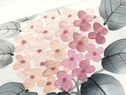 平和屋着物＊夏物　九寸名古屋帯　手描き　紫陽花　CABK1958tx