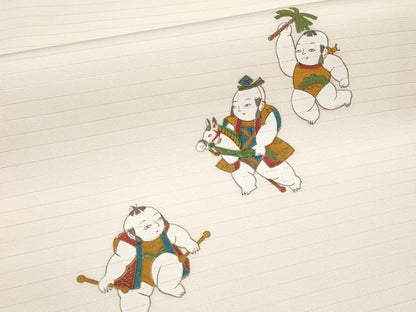平和屋着物＊夏物　九寸名古屋帯　手描き　唐子　CABK1993tx