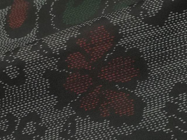 平和屋着物●本場大島紬　舞花文　正絹　逸品　CABK2002gh
