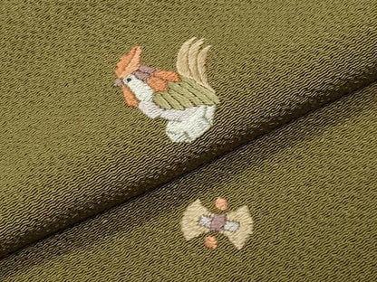 平和屋着物●訪問着　総刺繍　玩具文　鬼しぼ縮緬　正絹　逸品　CABK2004gh