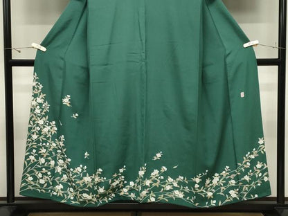 平和屋着物●訪問着　友禅　作家物　枝花文　正絹　逸品　CABK2008gh