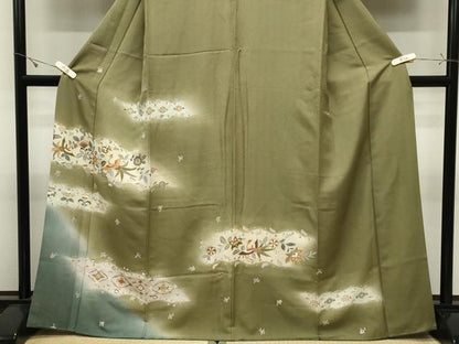 平和屋着物●訪問着　鳳凰更紗花唐草文　暈し染め　金彩　正絹　逸品　CABK2009gh