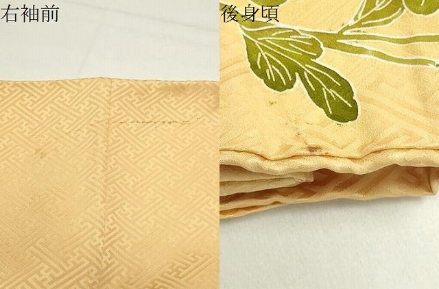 平和屋着物●訪問着　駒刺繍　菊文　金彩　正絹　逸品　CABK2010gh