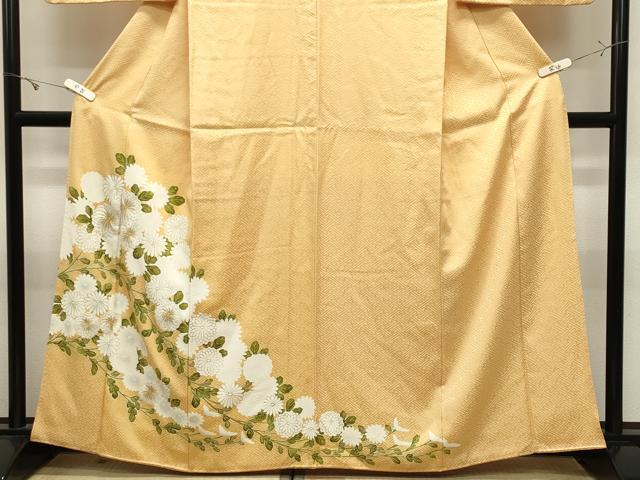 平和屋着物●訪問着　駒刺繍　菊文　金彩　正絹　逸品　CABK2010gh