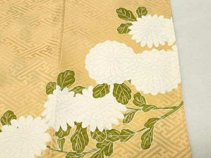 平和屋着物●訪問着　駒刺繍　菊文　金彩　正絹　逸品　CABK2010gh