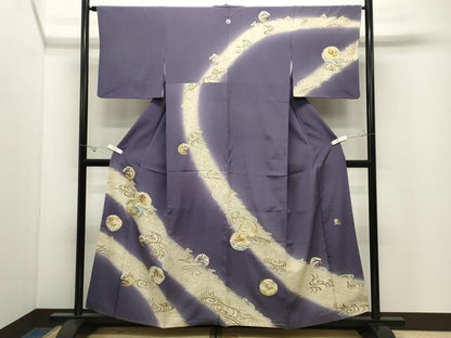 平和屋着物●訪問着　刺繍　立波宝尽くし文　暈し染め　金彩　大丸扱い　正絹　逸品　CABK2012gh
