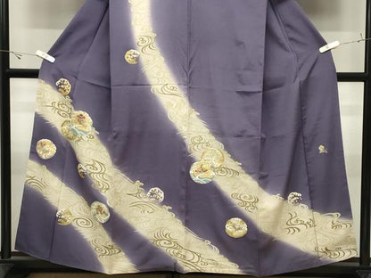 平和屋着物●訪問着　刺繍　立波宝尽くし文　暈し染め　金彩　大丸扱い　正絹　逸品　CABK2012gh