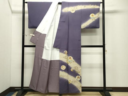 平和屋着物●訪問着　刺繍　立波宝尽くし文　暈し染め　金彩　大丸扱い　正絹　逸品　CABK2012gh