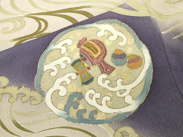 平和屋着物●訪問着　刺繍　立波宝尽くし文　暈し染め　金彩　大丸扱い　正絹　逸品　CABK2012gh